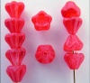 Flower Bell Pink 6mm 8mm Raspberry Sorbet 15639 Czech Glass Bead